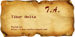 Tibor Anita névjegykártya