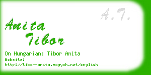 anita tibor business card